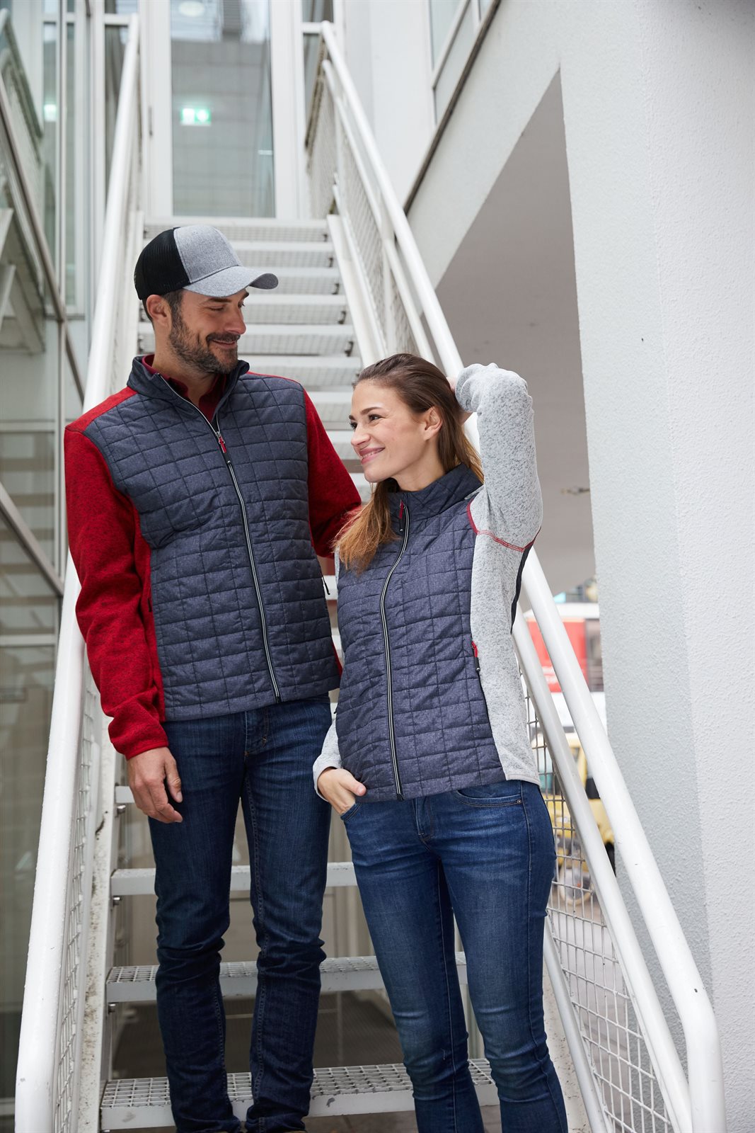 Jacke Damen – Ladies' Knitted Hybrid Jacket, Detailansicht