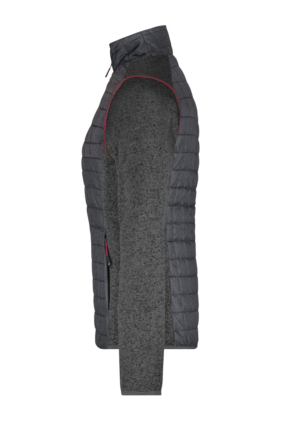 Jacke Damen Grau – Ladies' Knitted Hybrid Jacket, Detailansicht