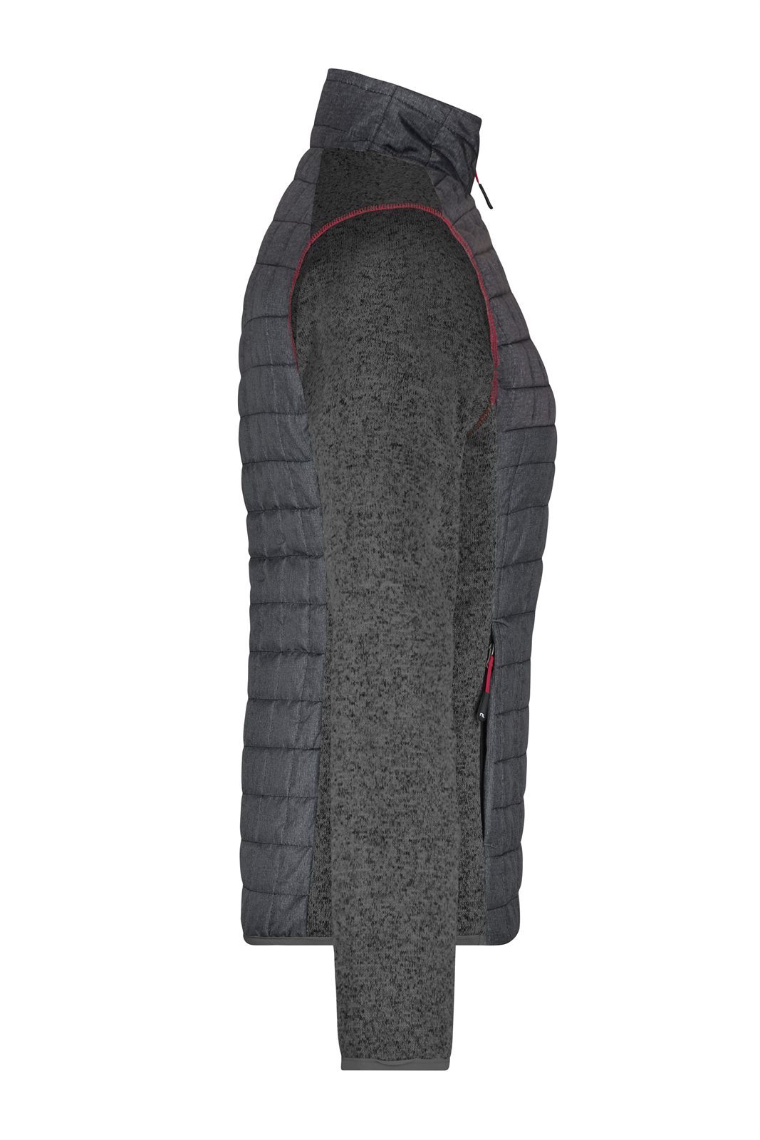 Jacke Damen Grau – Ladies' Knitted Hybrid Jacket, Detailansicht