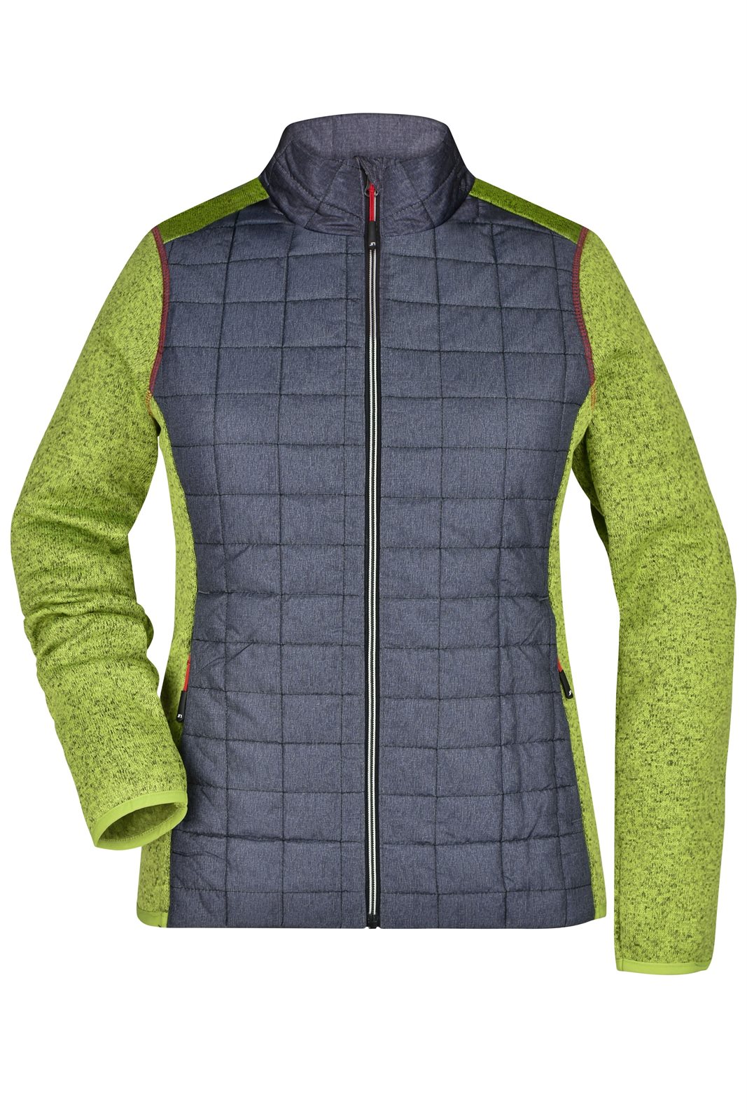 Jacke Damen Grau/Grün – Ladies' Knitted Hybrid Jacket