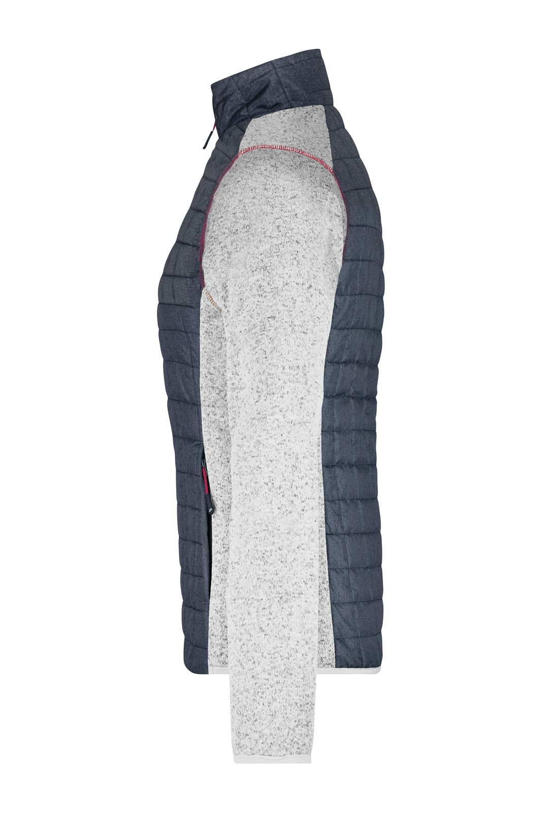 Jacke Damen Grau – Ladies' Knitted Hybrid Jacket, Detailansicht