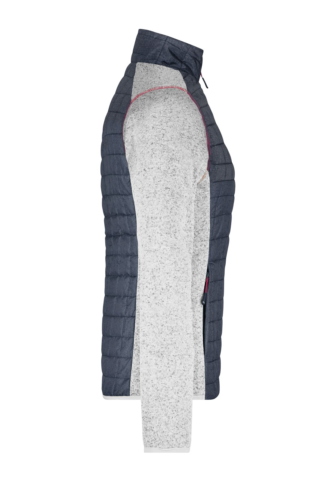 Jacke Damen Grau – Ladies' Knitted Hybrid Jacket, Detailansicht