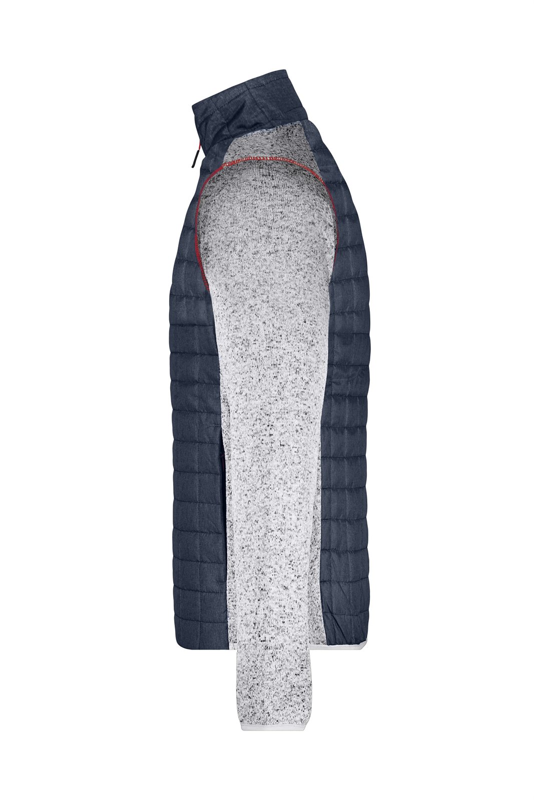 Jacke Herren Grau – Men's Knitted Hybrid Jacket, Detailansicht