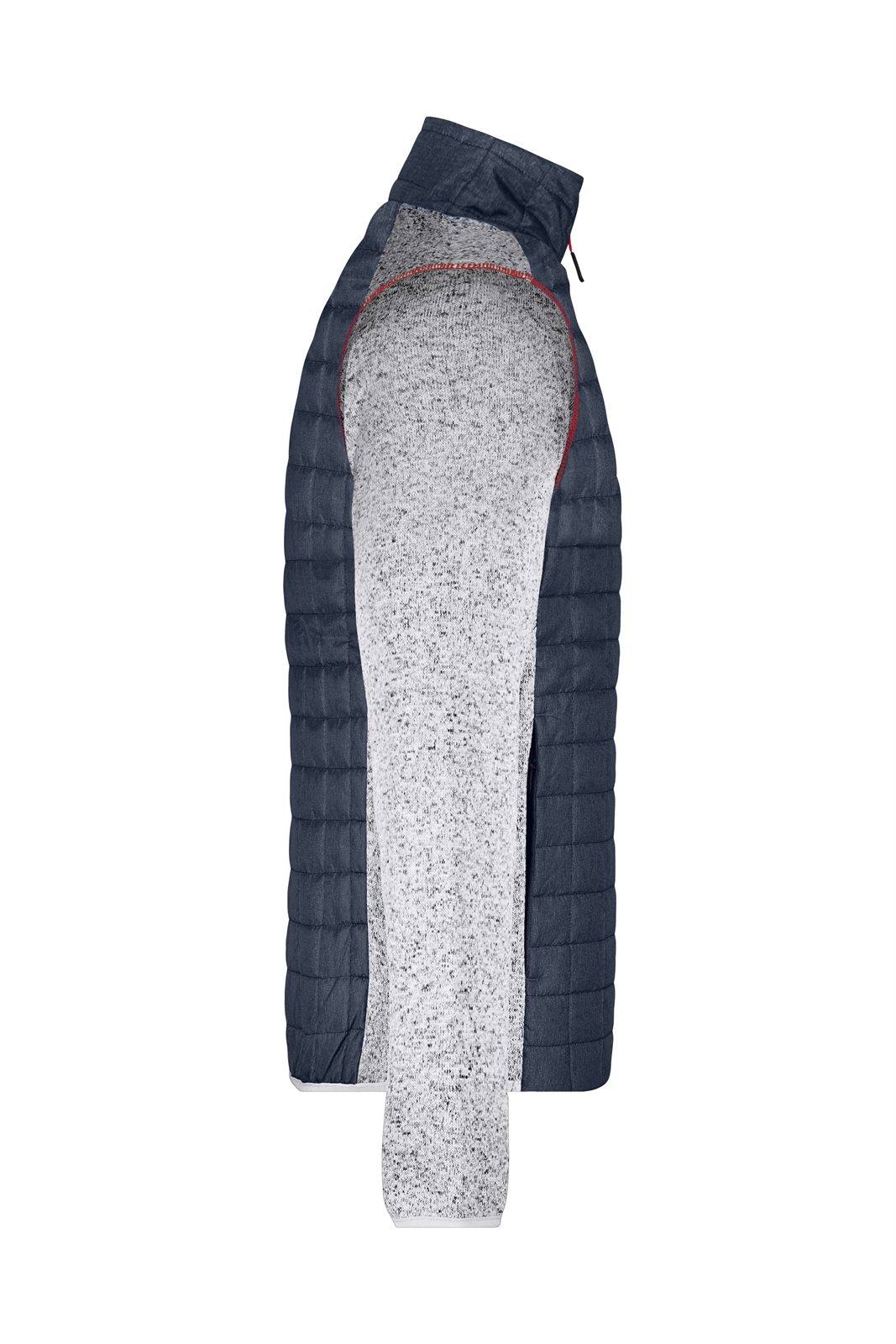 Jacke Herren Grau – Men's Knitted Hybrid Jacket, Detailansicht