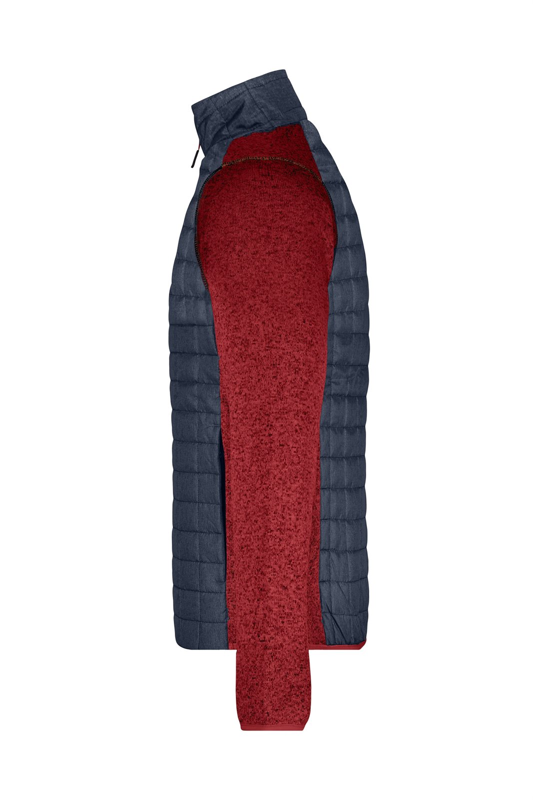 Jacke Herren Rot/Grau – Men's Knitted Hybrid Jacket, Detailansicht