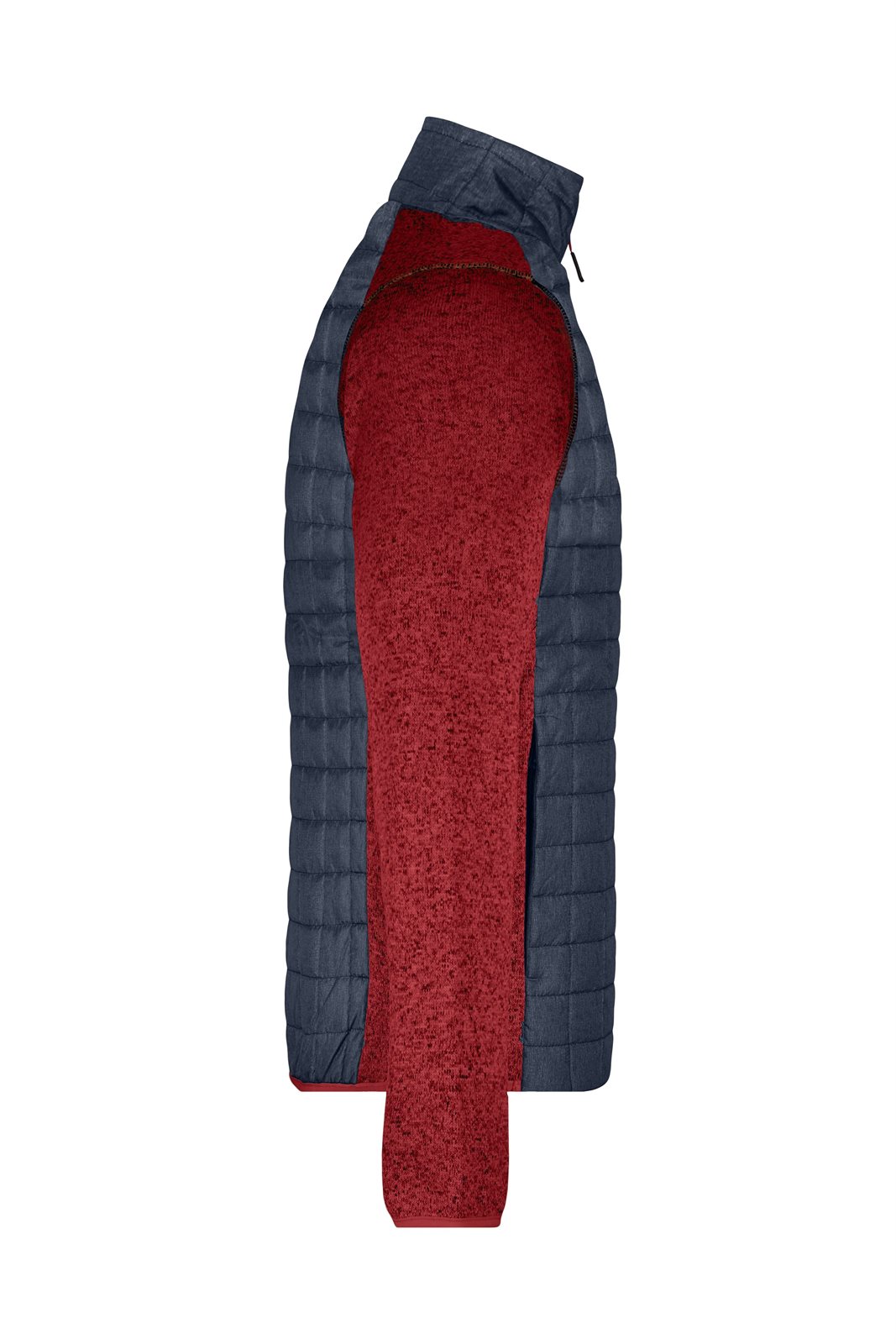 Jacke Herren Rot/Grau – Men's Knitted Hybrid Jacket, Detailansicht