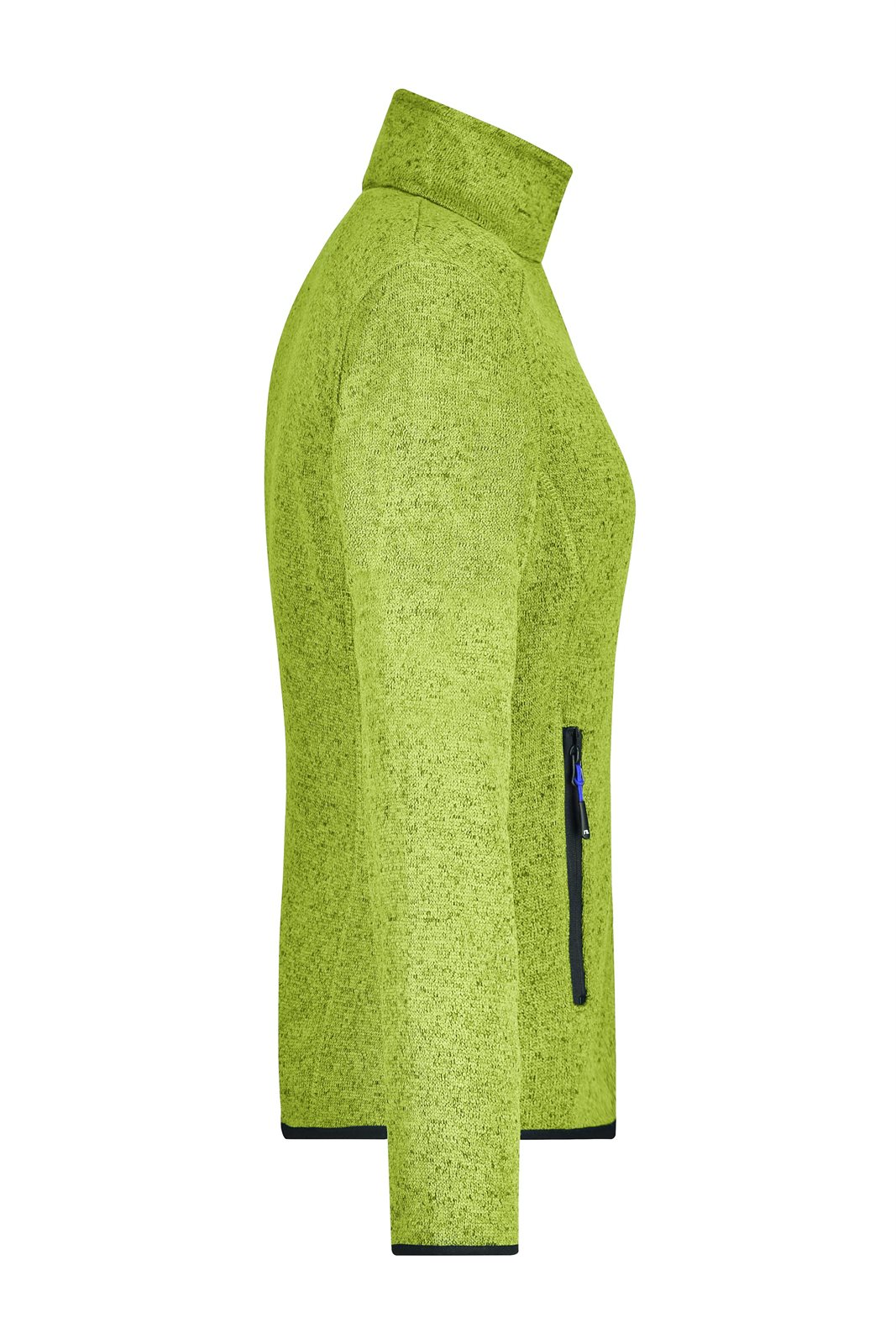 Jacke Damen Grün/Blau – Ladies' Knitted Fleece Jacket, Detailansicht