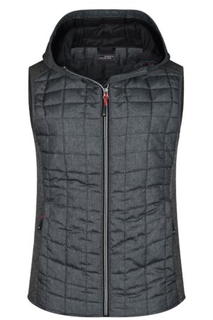 Weste Damen Grau – Ladies' Knitted Hybrid Vest