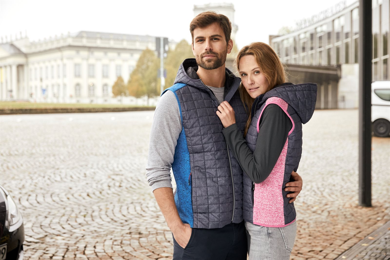 Weste Damen – Ladies' Knitted Hybrid Vest, Detailansicht