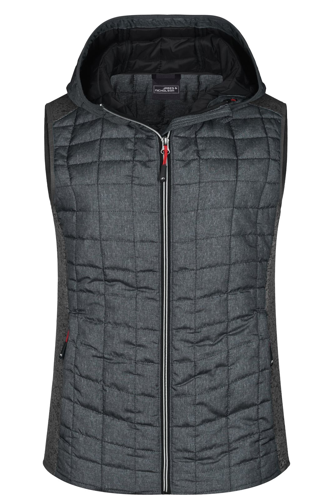 Weste Damen Grau – Ladies' Knitted Hybrid Vest
