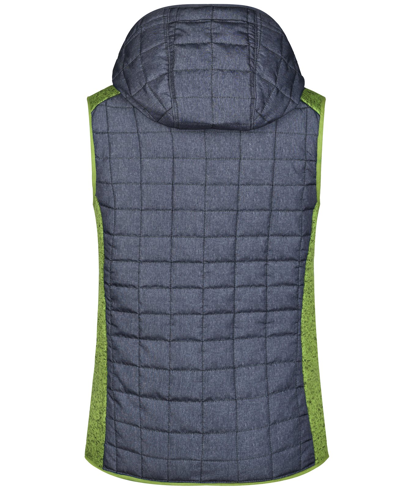 Weste Damen Grau/Grün – Ladies' Knitted Hybrid Vest, Detailansicht