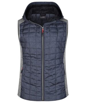 Weste Damen Grau – Ladies' Knitted Hybrid Vest