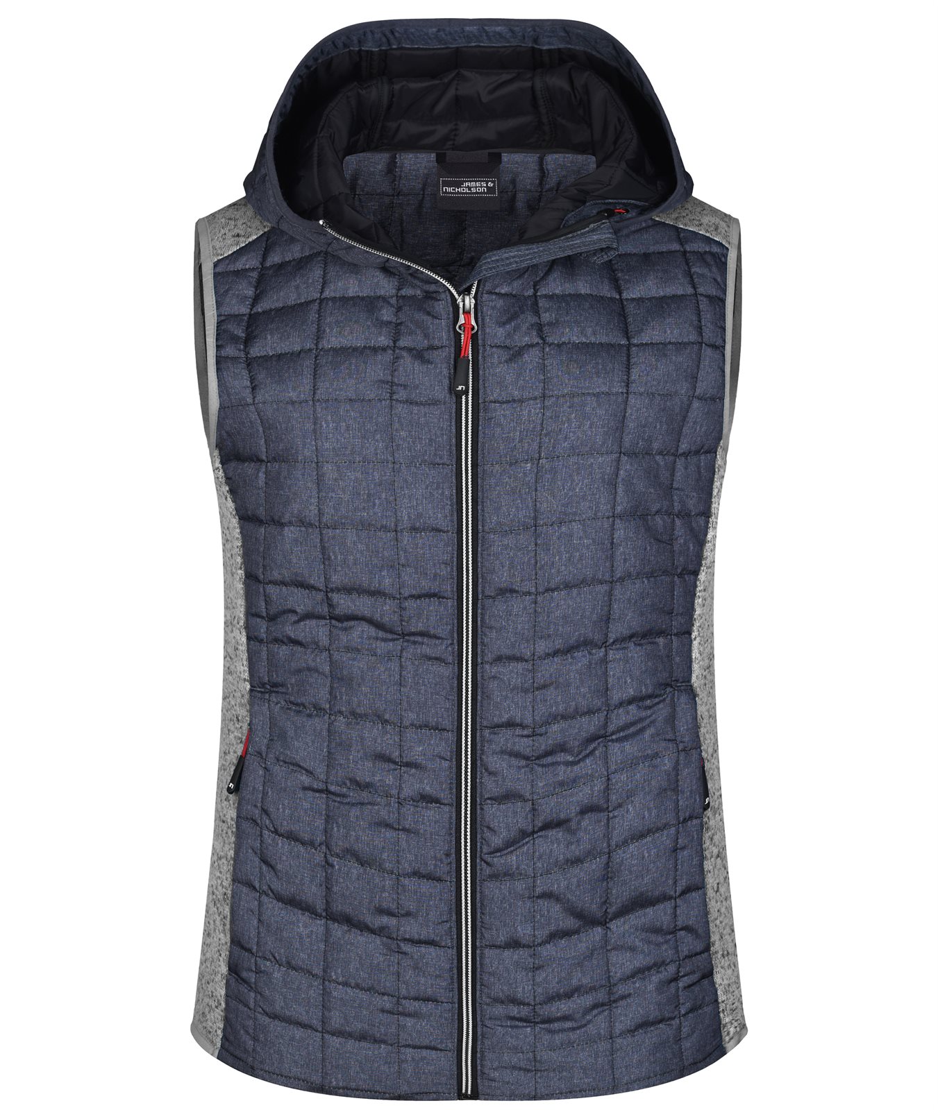 Weste Damen Grau – Ladies' Knitted Hybrid Vest