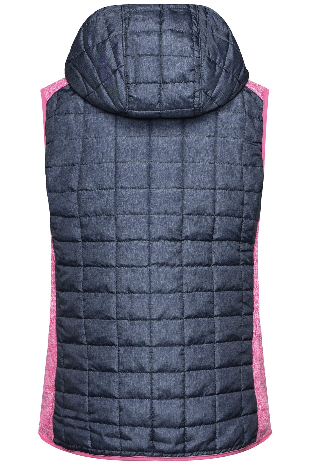 Weste Damen Grau/Pink – Ladies' Knitted Hybrid Vest, Detailansicht