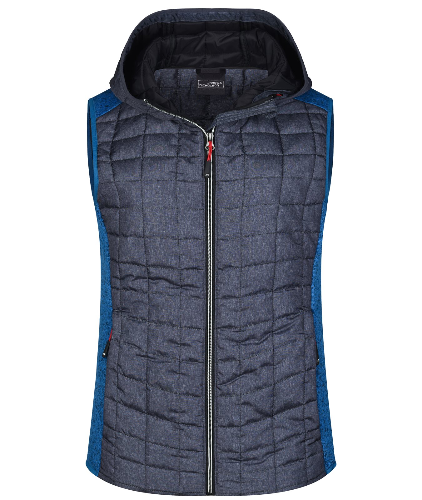 Weste Damen Grau/Blau – Ladies' Knitted Hybrid Vest