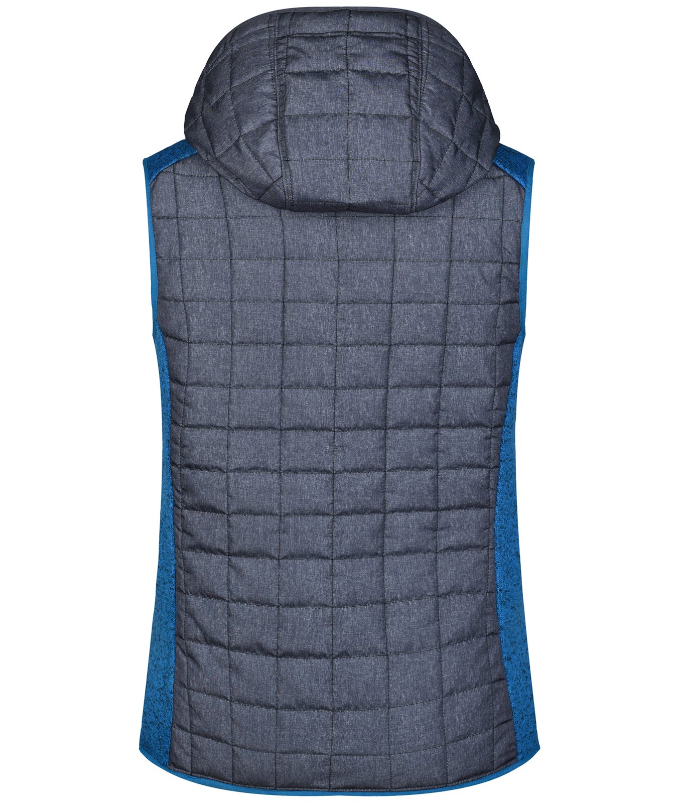 Weste Damen Grau/Blau – Ladies' Knitted Hybrid Vest, Detailansicht