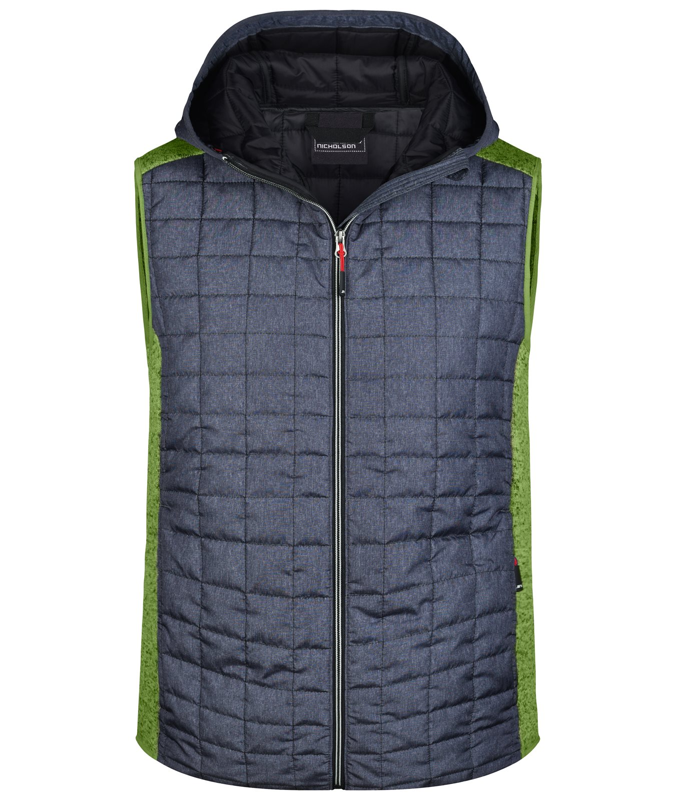 Weste Herren Grau/Grün – Men's Knitted Hybrid Vest