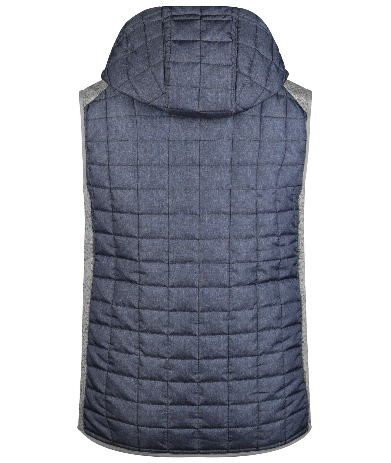 Weste Herren Grau – Men's Knitted Hybrid Vest, Detailansicht