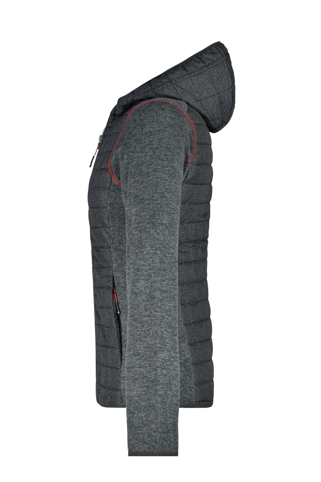 Jacke Damen Grau – Ladies' Knitted Hybrid Jacket, Detailansicht