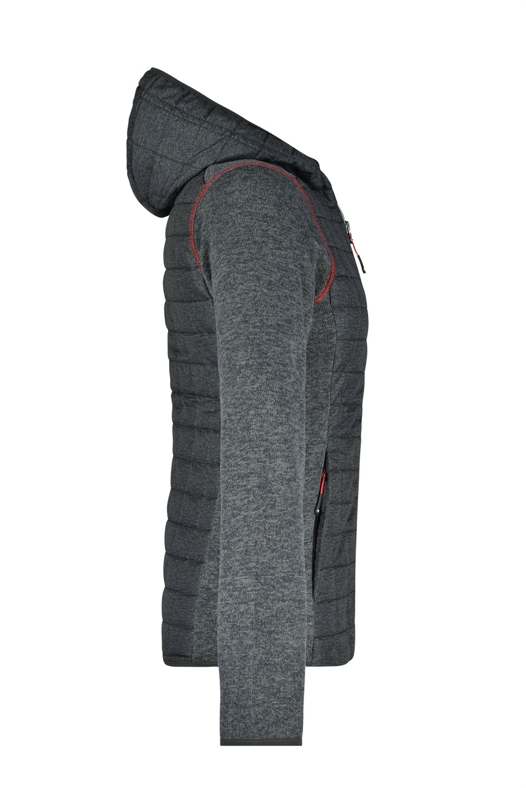 Jacke Damen Grau – Ladies' Knitted Hybrid Jacket, Detailansicht