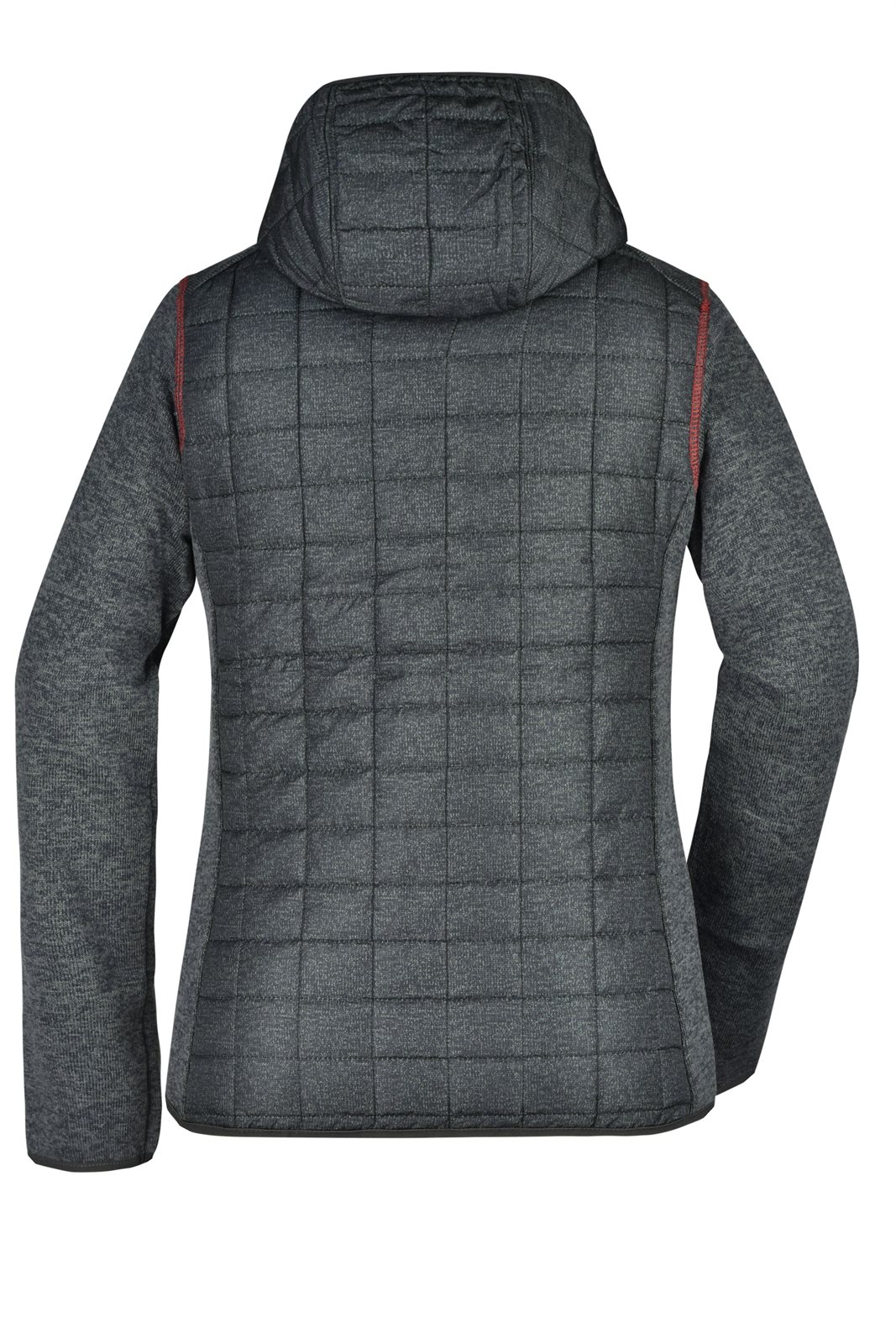 Jacke Damen Grau – Ladies' Knitted Hybrid Jacket, Detailansicht