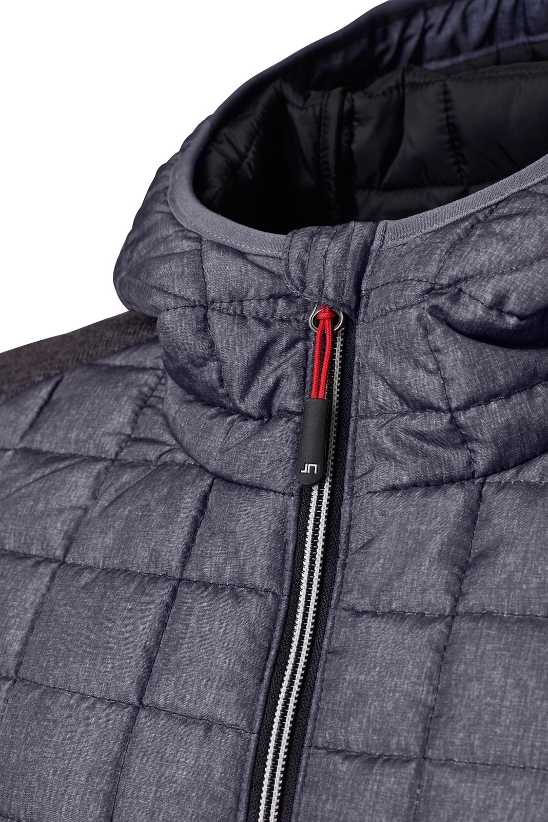 Jacke Damen Grau – Ladies' Knitted Hybrid Jacket, Detailansicht