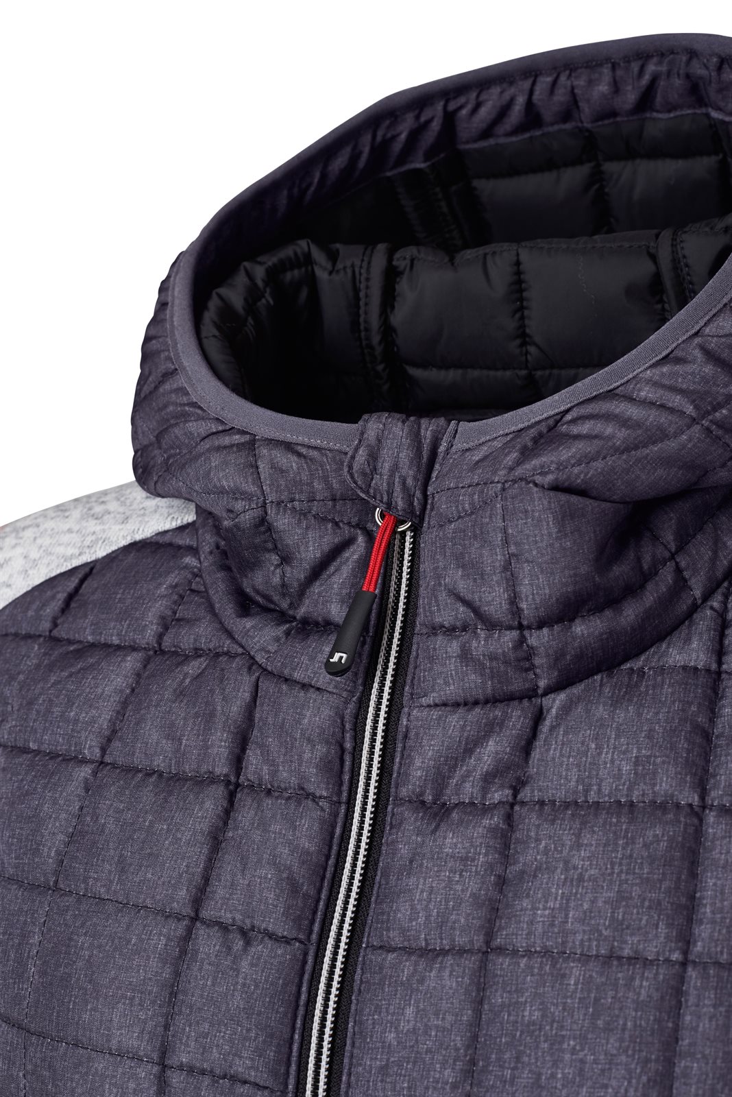 Jacke Damen Grau – Ladies' Knitted Hybrid Jacket, Detailansicht