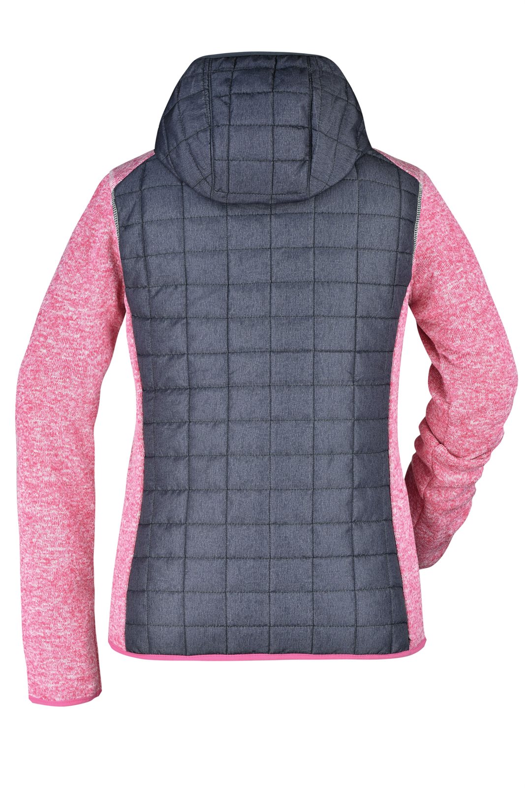 Jacke Damen Grau/Pink – Ladies' Knitted Hybrid Jacket, Detailansicht