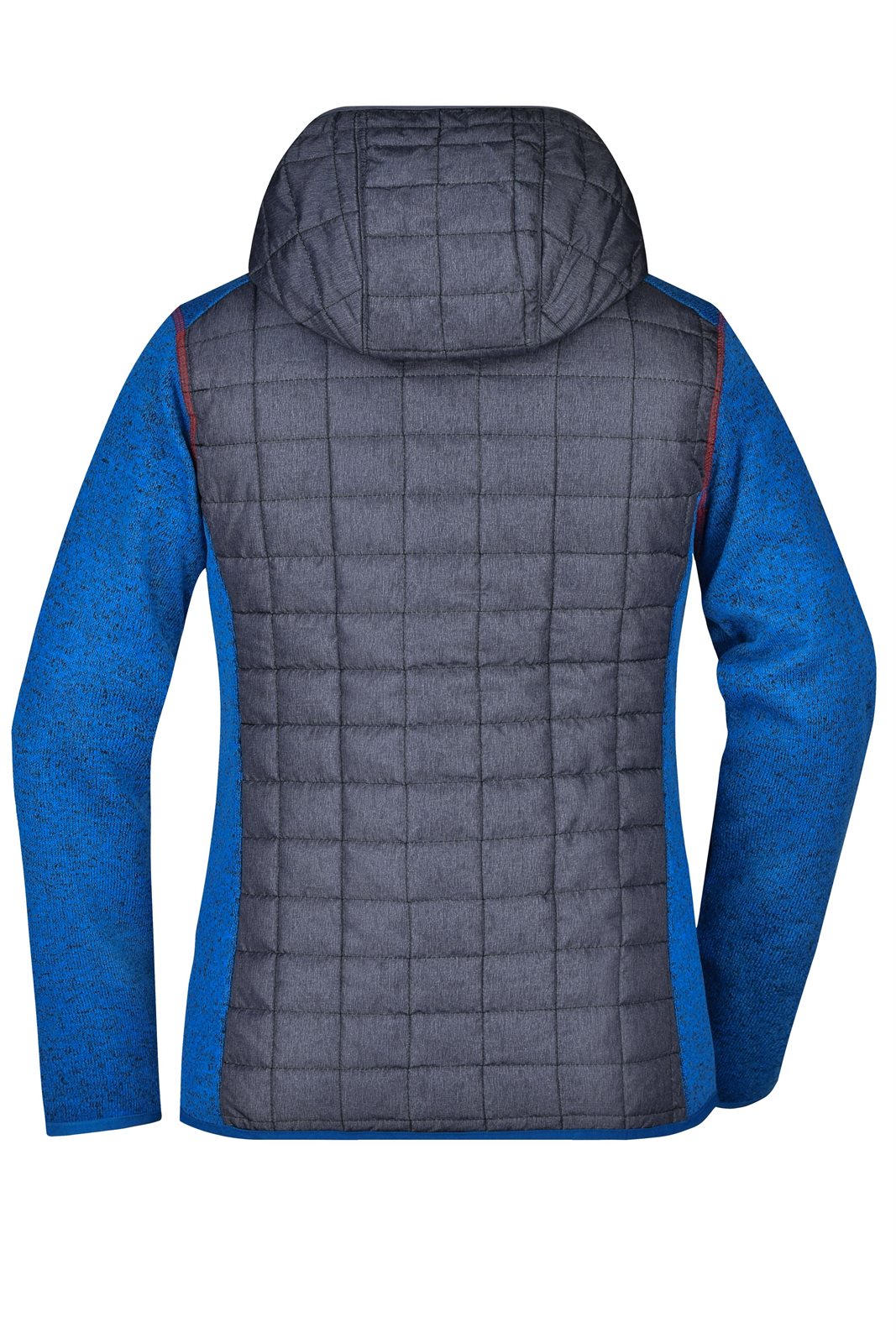 Jacke Damen Grau/Blau – Ladies' Knitted Hybrid Jacket, Detailansicht