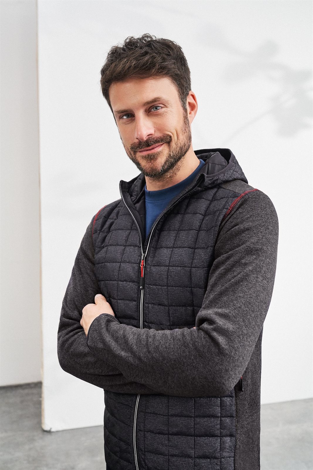 Jacke Herren – Men's Knitted Hybrid Jacket, Detailansicht