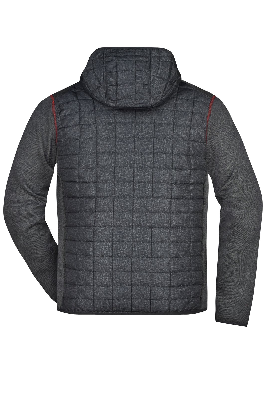 Jacke Herren Grau – Men's Knitted Hybrid Jacket, Detailansicht