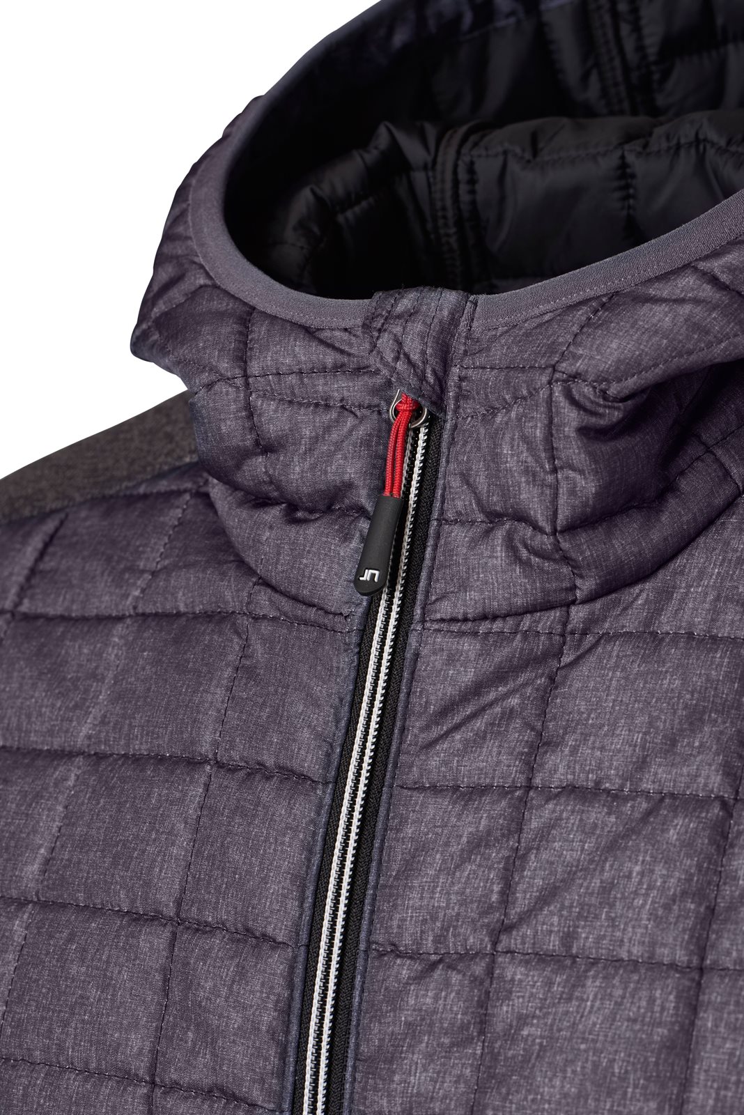 Jacke Herren Grau – Men's Knitted Hybrid Jacket, Detailansicht