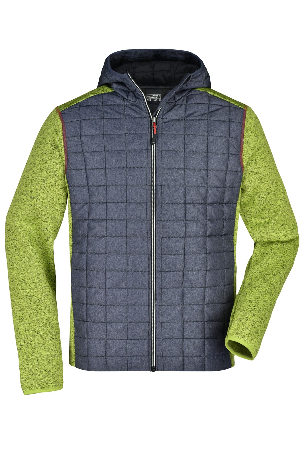 Jacke Herren Grau/Grün – Men's Knitted Hybrid Jacket