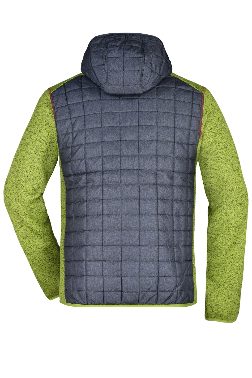 Jacke Herren Grau/Grün – Men's Knitted Hybrid Jacket, Detailansicht