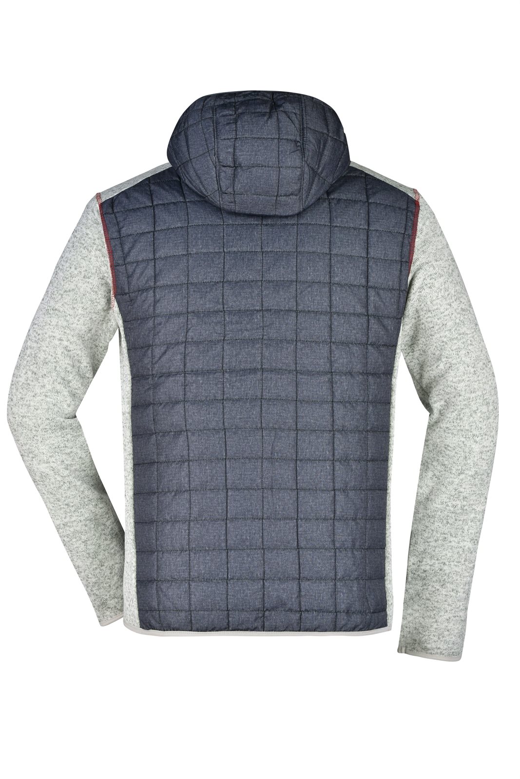 Jacke Herren Grau – Men's Knitted Hybrid Jacket, Detailansicht