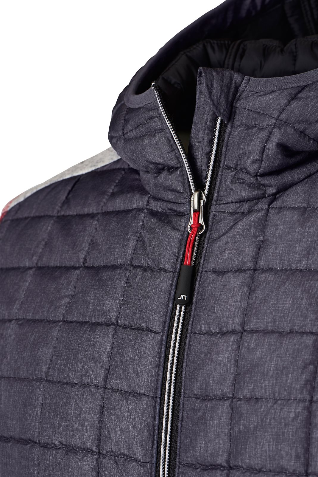 Jacke Herren Grau – Men's Knitted Hybrid Jacket, Detailansicht