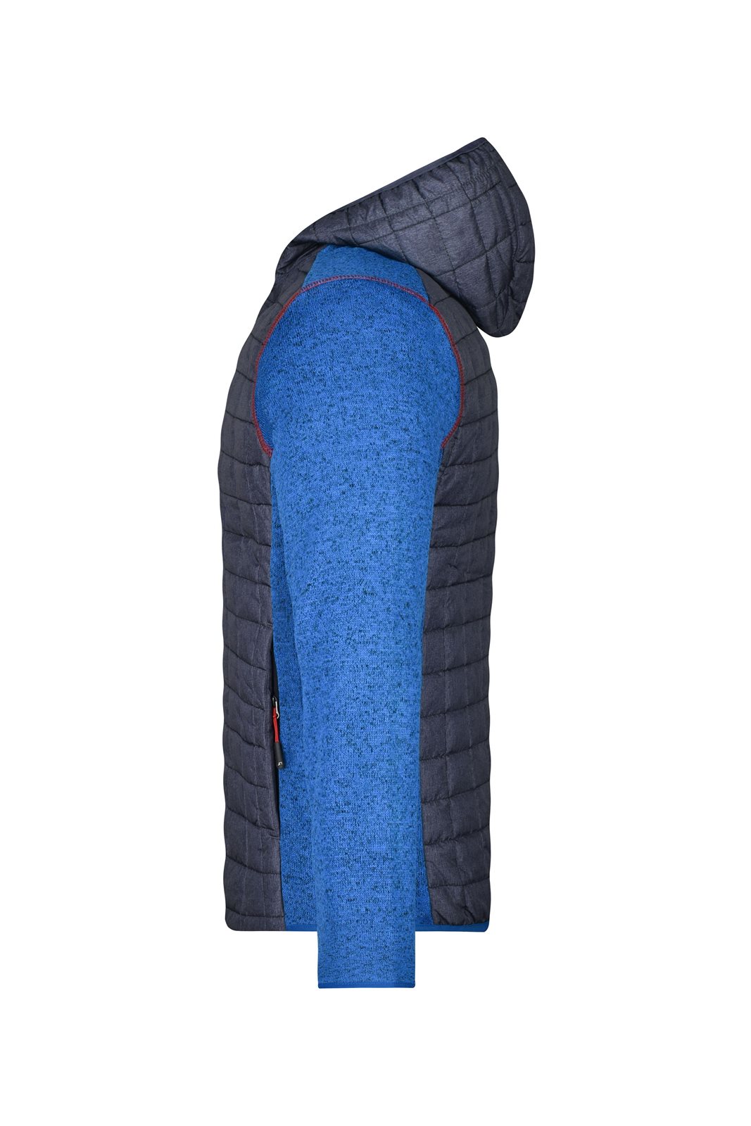 Jacke Herren Grau/Blau – Men's Knitted Hybrid Jacket, Detailansicht