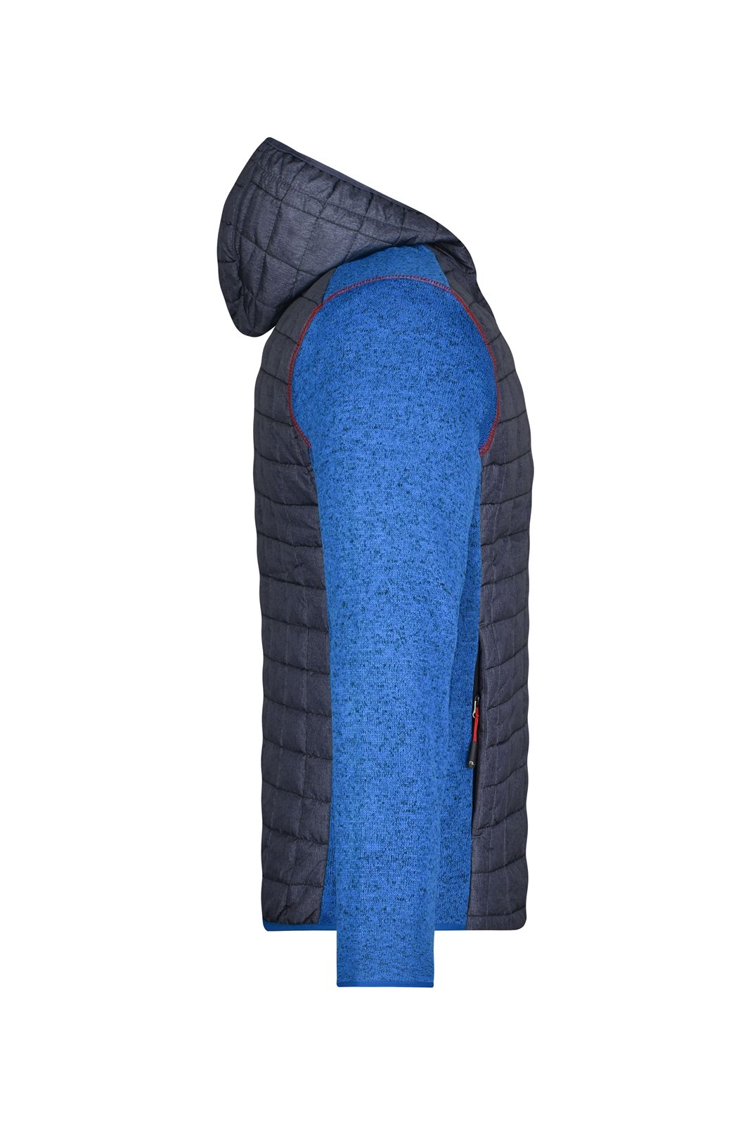 Jacke Herren Grau/Blau – Men's Knitted Hybrid Jacket, Detailansicht