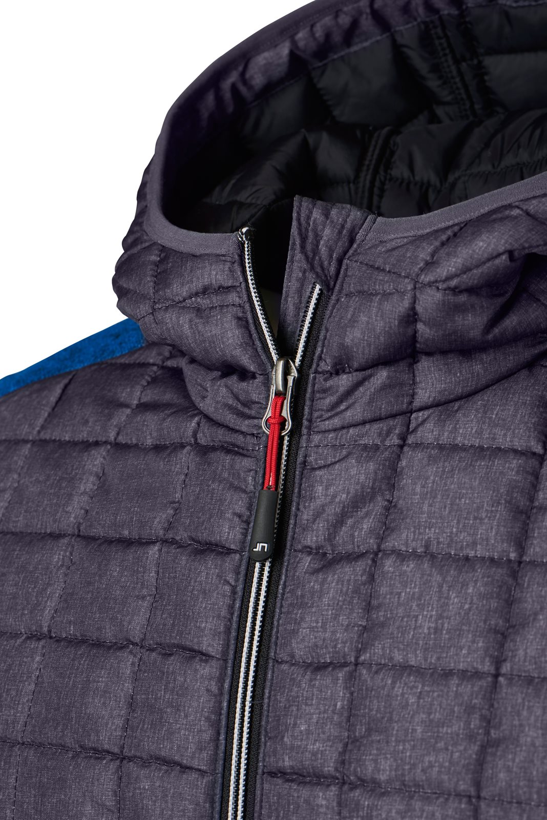 Jacke Herren Grau/Blau – Men's Knitted Hybrid Jacket, Detailansicht