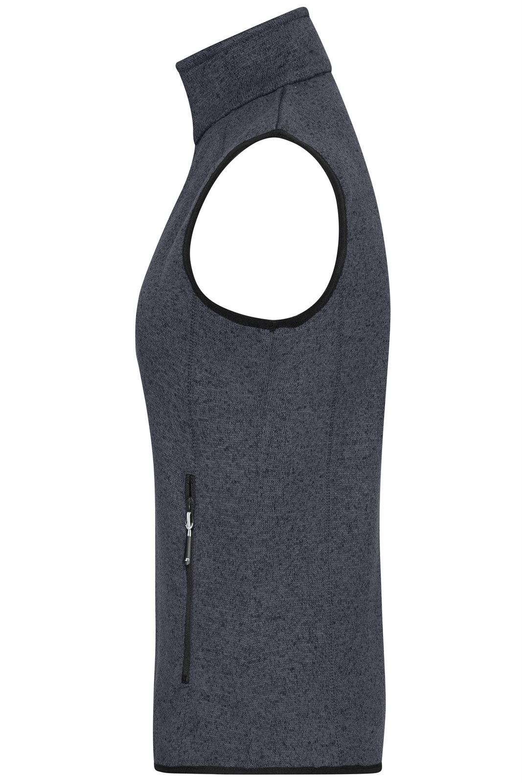 Weste Damen Grau – Ladies' Knitted Fleece Vest, Detailansicht
