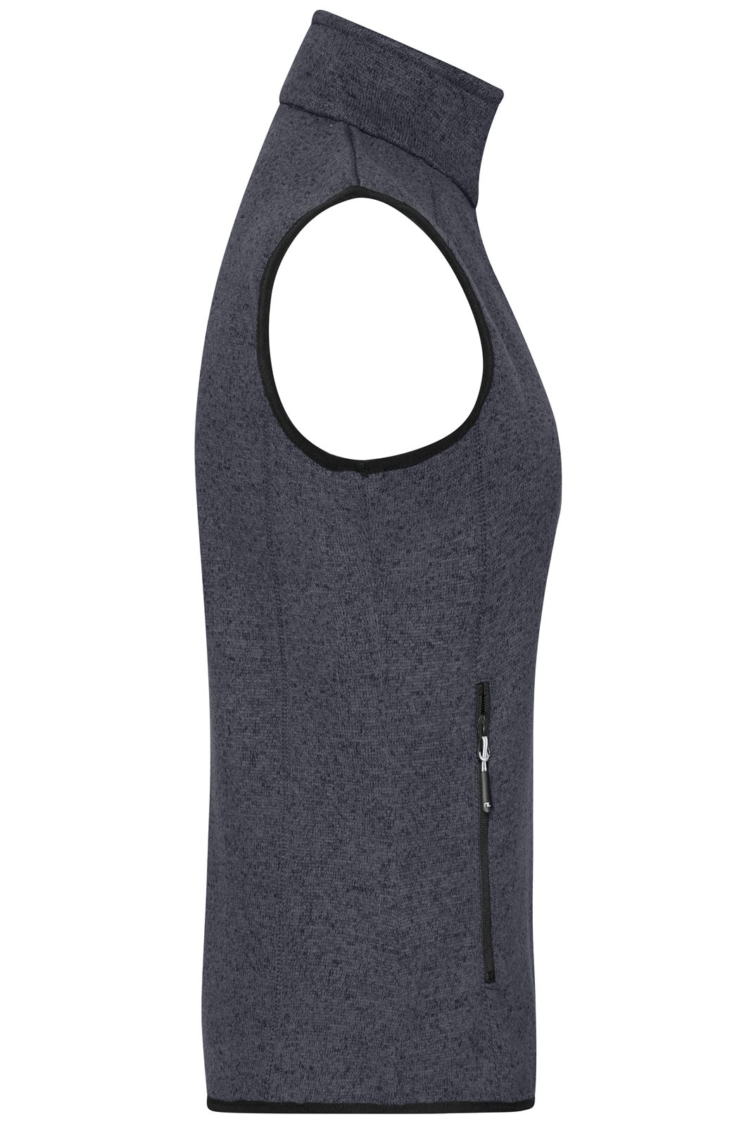 Weste Damen Grau – Ladies' Knitted Fleece Vest, Detailansicht