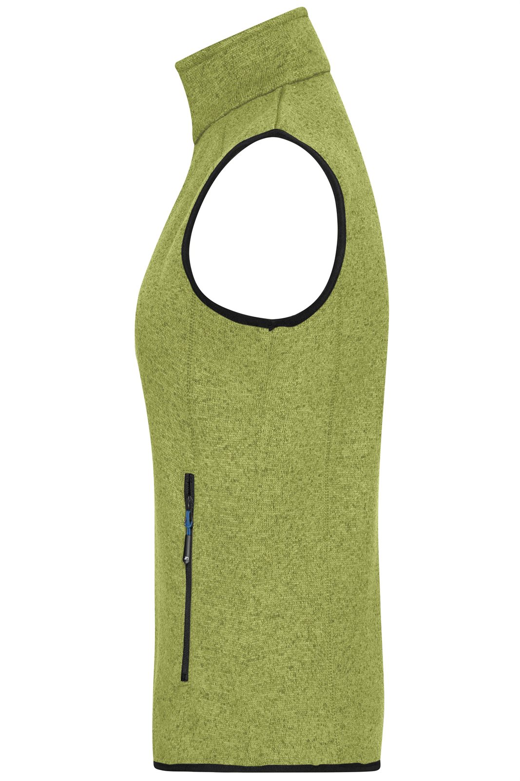 Weste Damen Grün/Blau – Ladies' Knitted Fleece Vest, Detailansicht