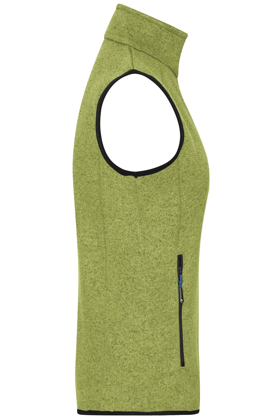 Weste Damen Grün/Blau – Ladies' Knitted Fleece Vest, Detailansicht