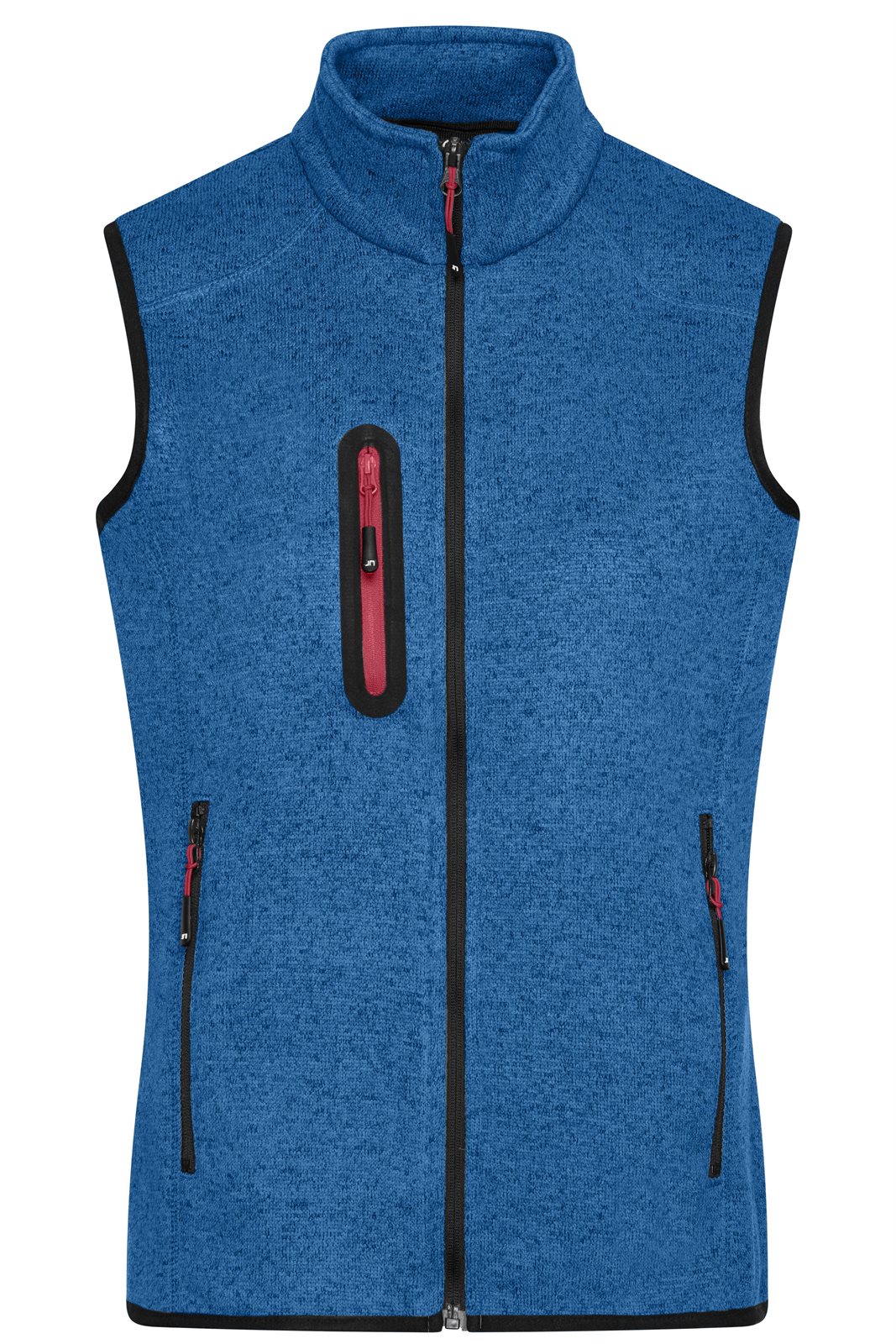 Weste Damen Blau/Rot – Ladies' Knitted Fleece Vest