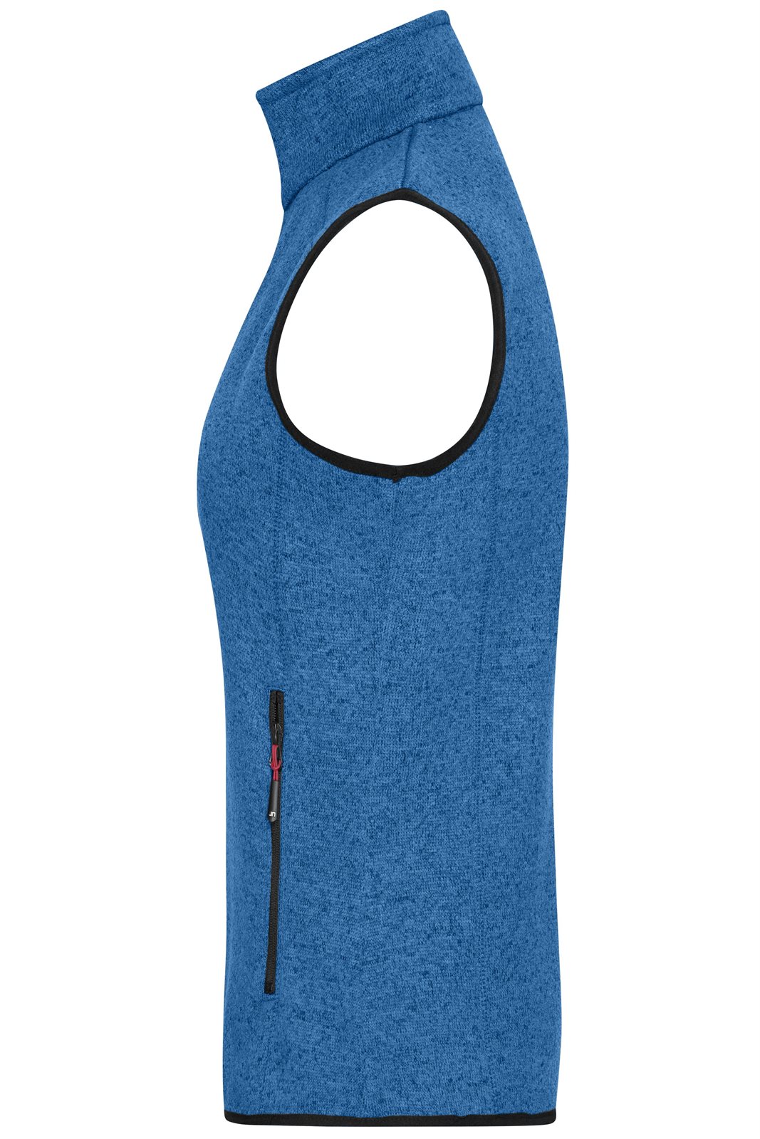 Weste Damen Blau/Rot – Ladies' Knitted Fleece Vest, Detailansicht