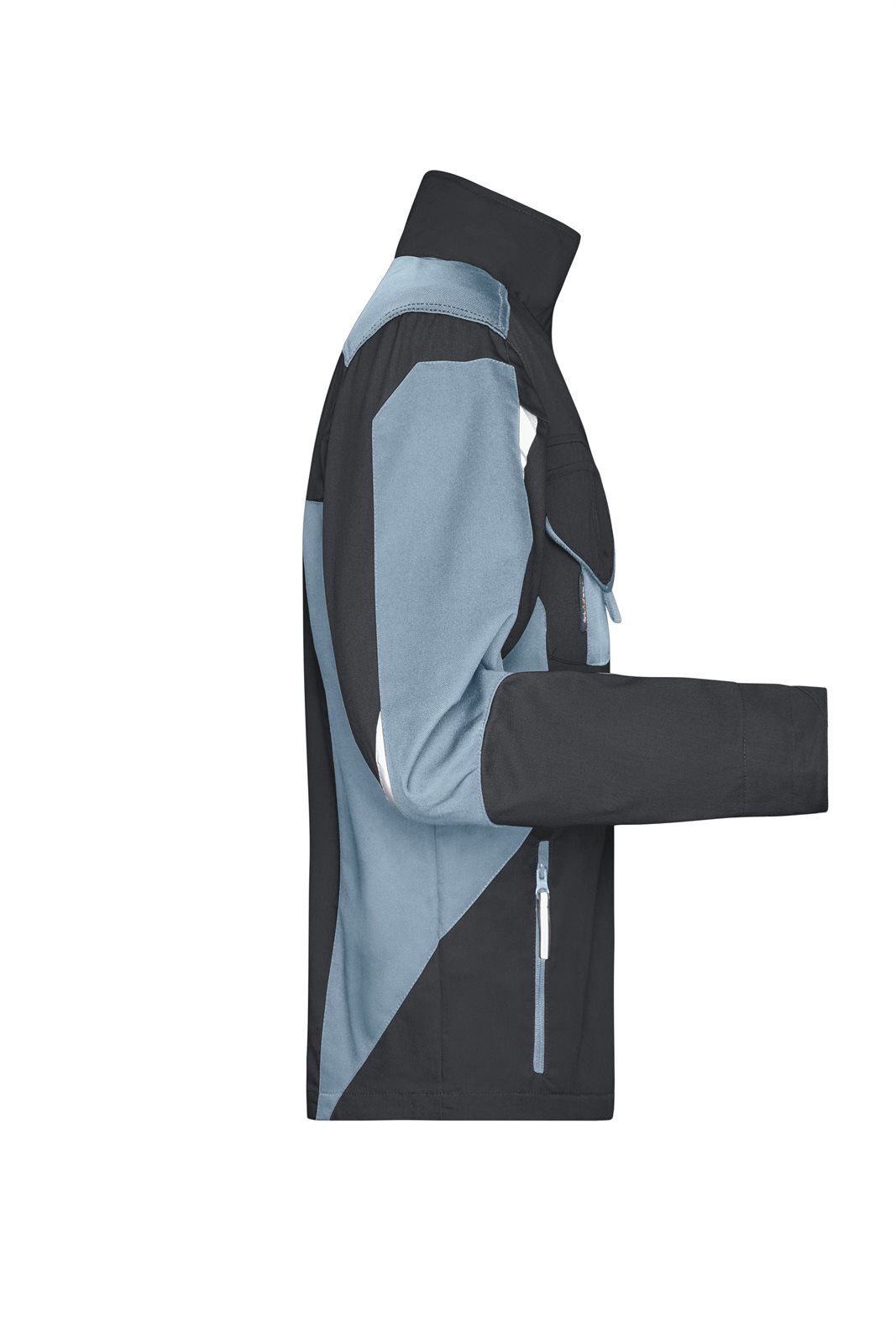 Jacke Unisex Schwarz/Grau – Workwear Jacket - STRONG -, Detailansicht