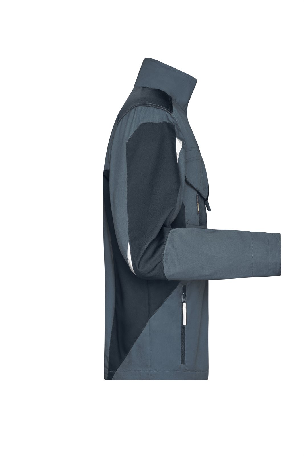Jacke Unisex Schwarz/Grau – Workwear Jacket - STRONG -, Detailansicht