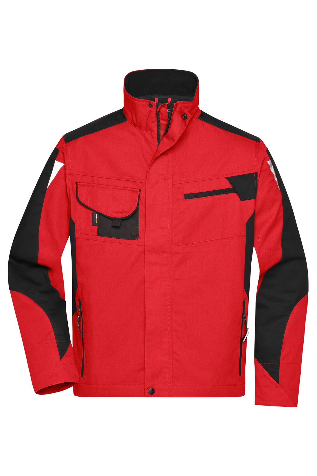 Jacke Unisex Schwarz/Rot – Workwear Jacket - STRONG -