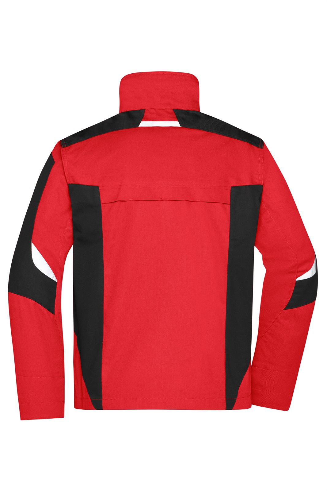 Jacke Unisex Schwarz/Rot – Workwear Jacket - STRONG -, Detailansicht