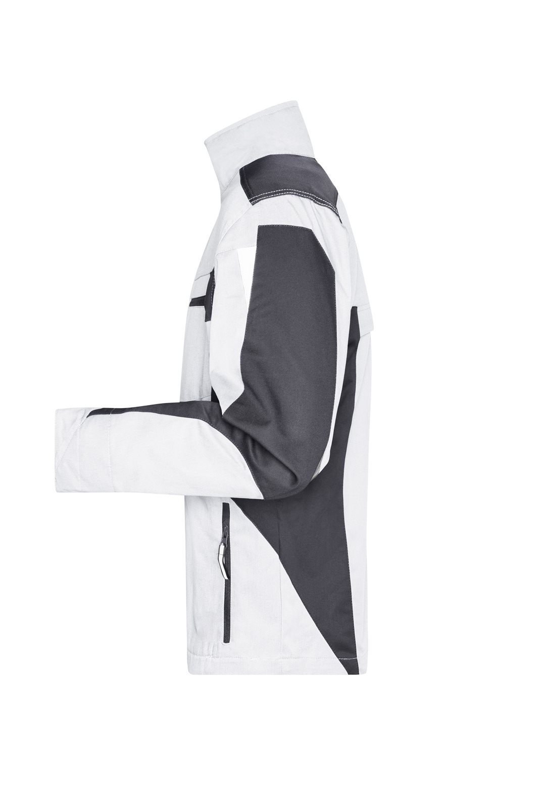 Jacke Unisex Weiß/Grau – Workwear Jacket - STRONG -, Detailansicht